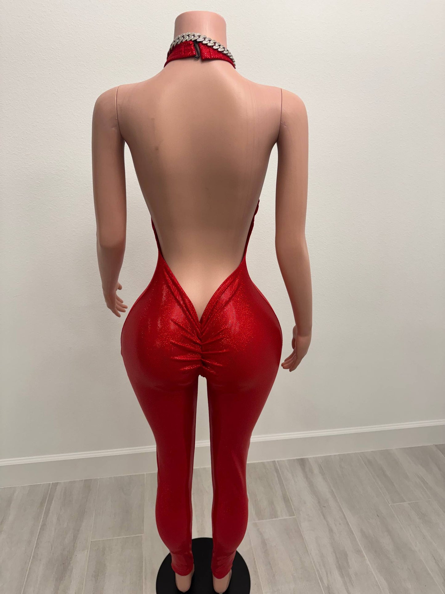 Red Diamond Glow Jumpsuit