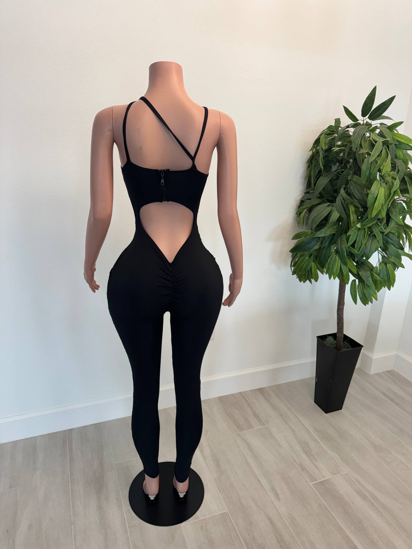 Black Widow Cut-Out Jumpsuit