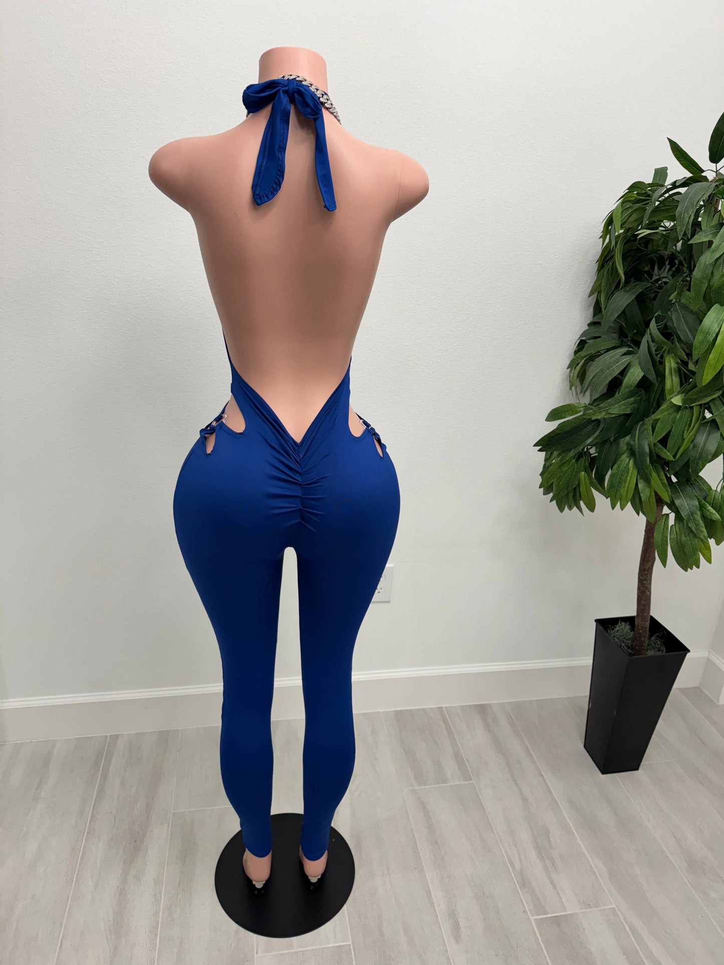 Bossed Up in Blue Jumpsuit