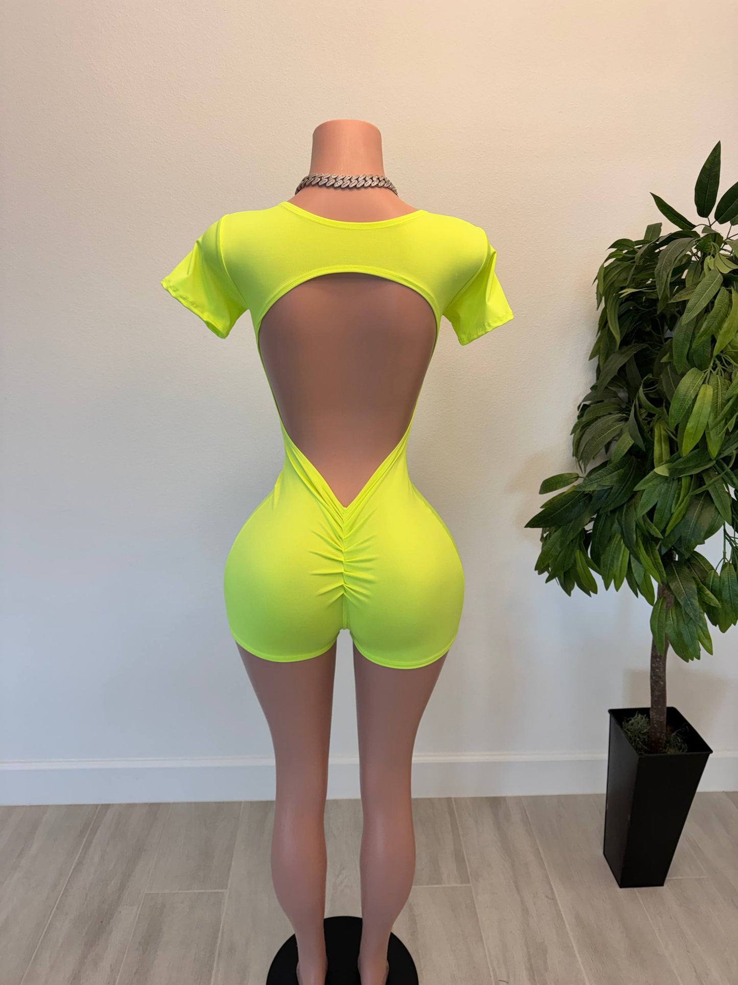 Cute Neon Green Romper