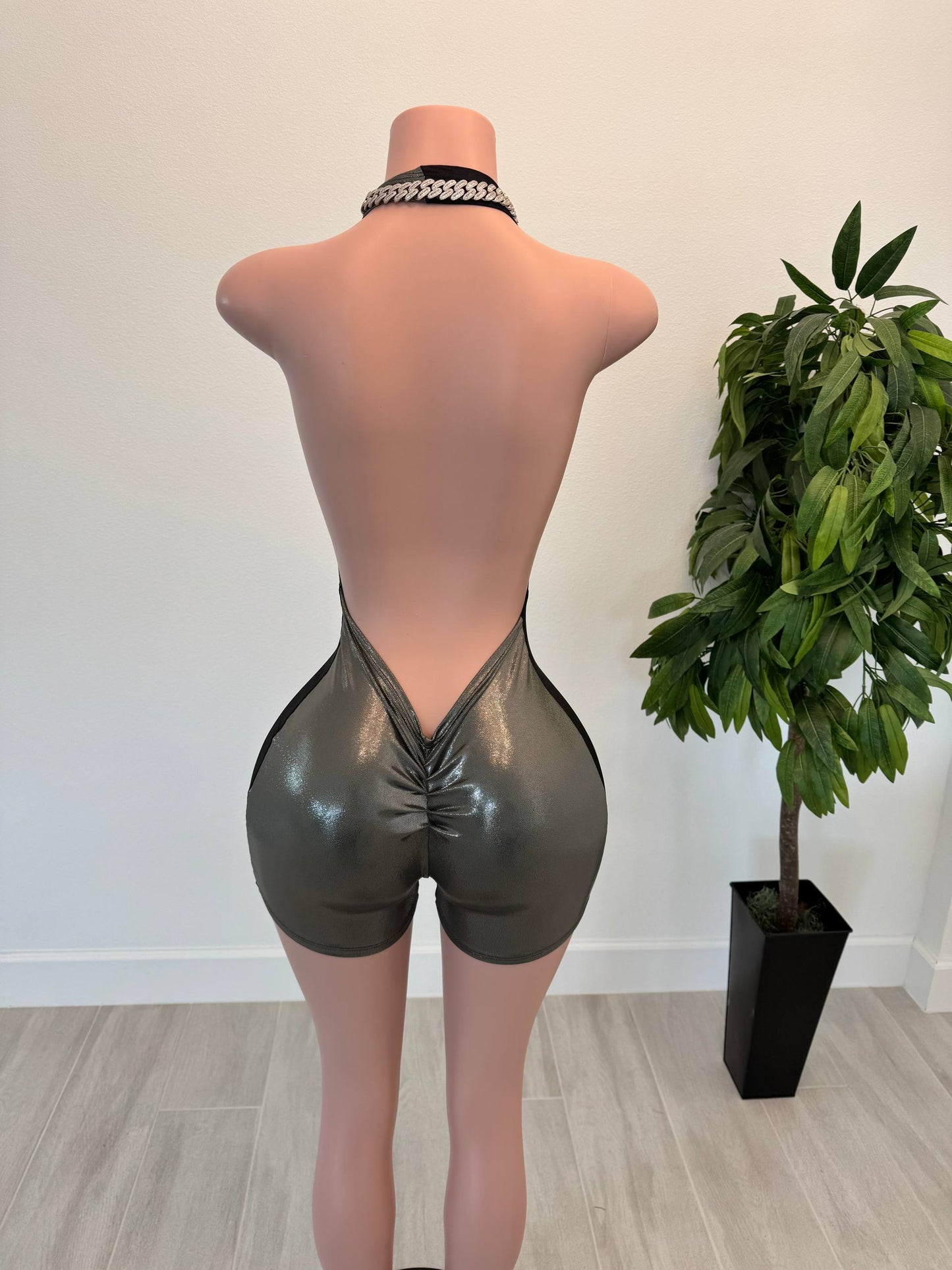 Silver Temptation Romper