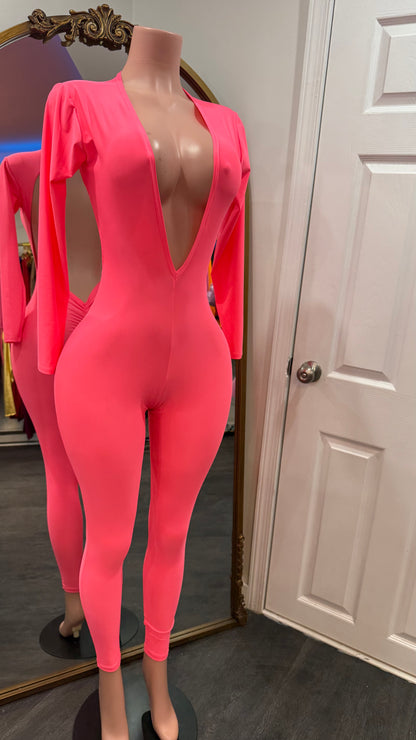 Neon Pink Jumpsuit