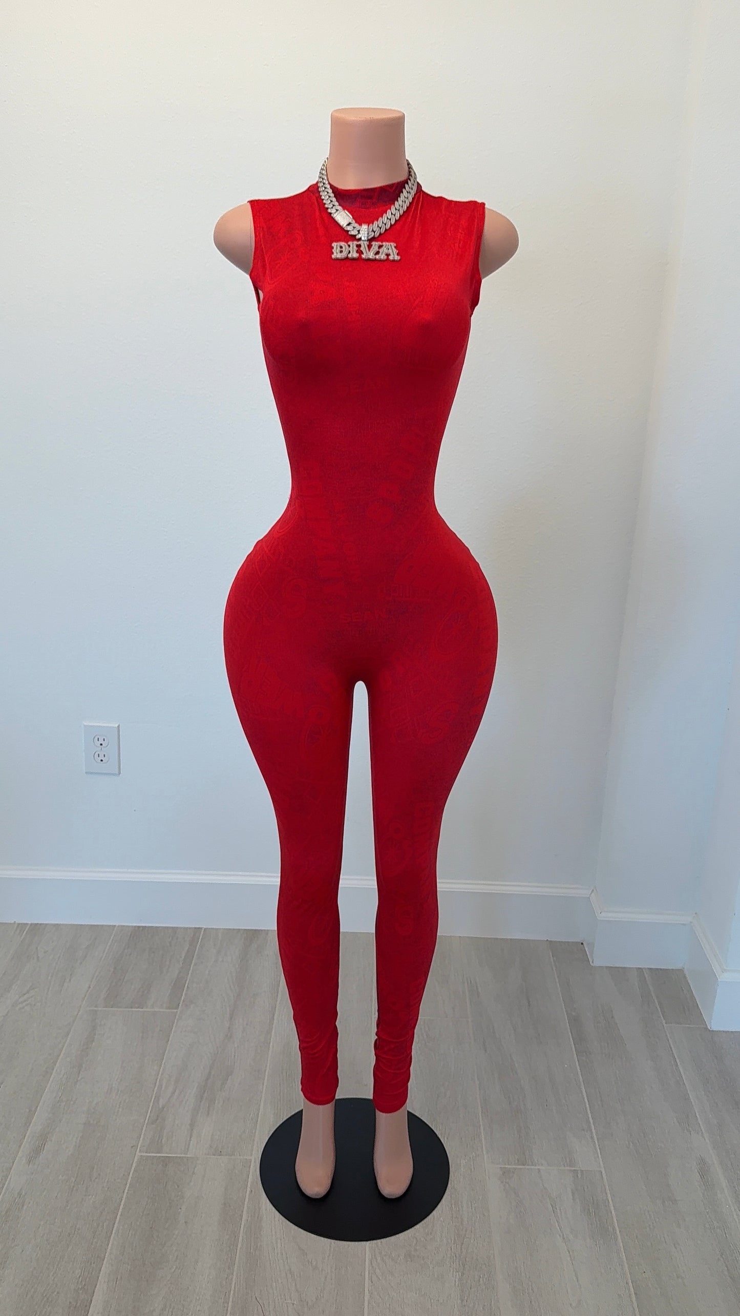 Cute Red Jumpsuit