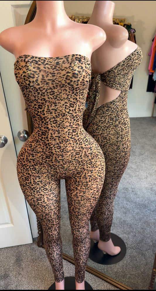 Cute Leopard Jumpsuit