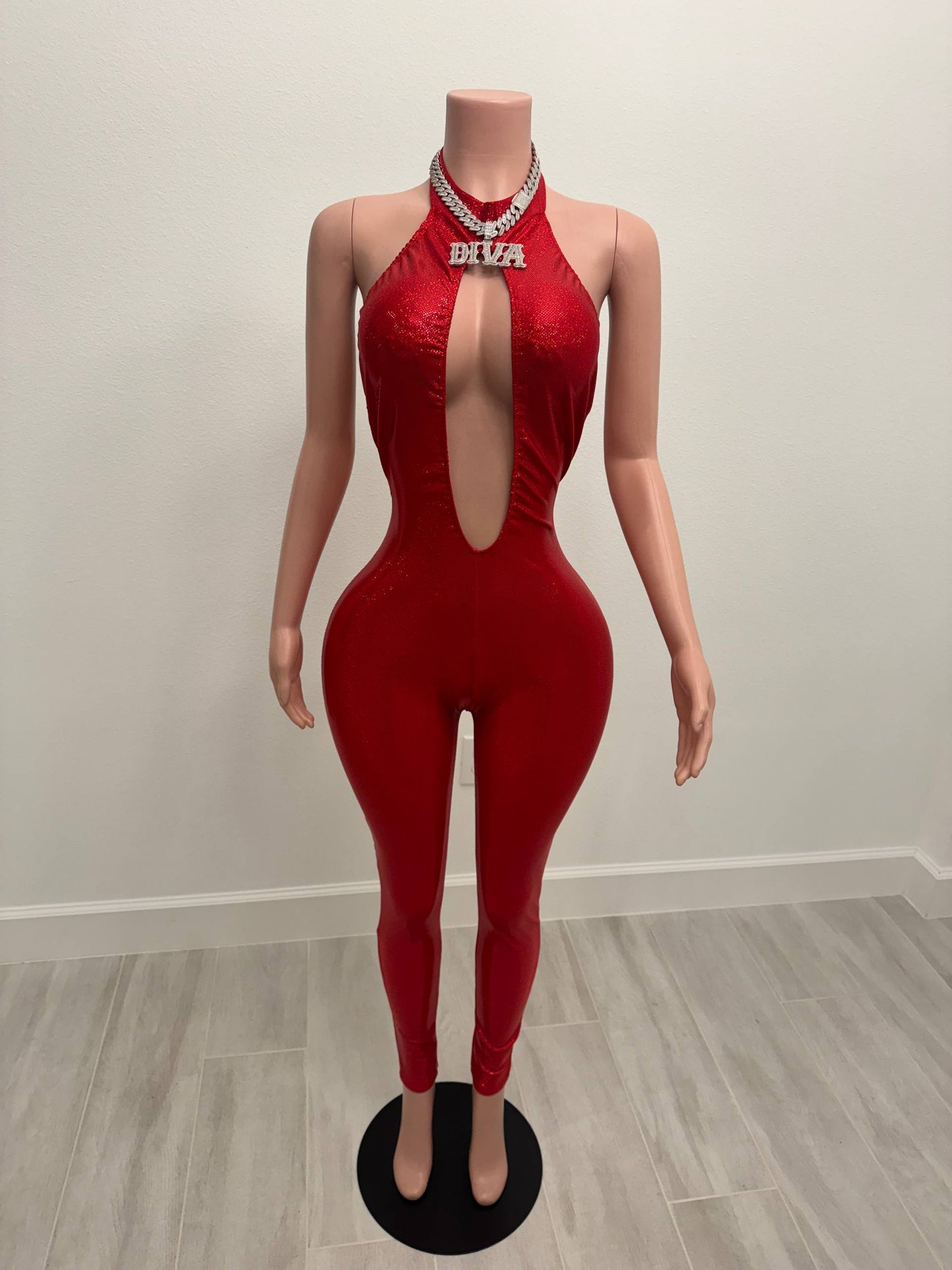 Red Diamond Glow Jumpsuit