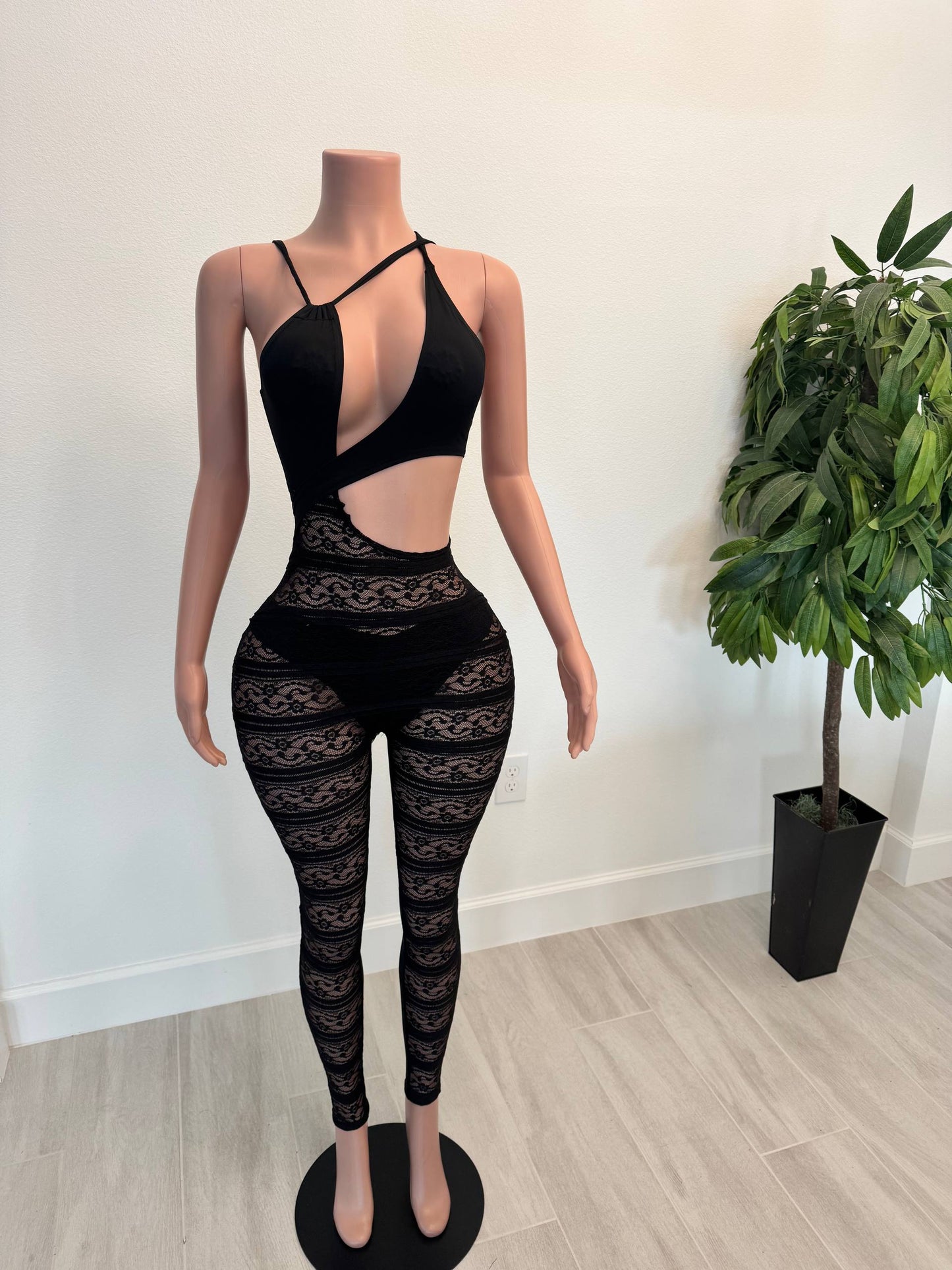 Black Widow Cut-Out Jumpsuit