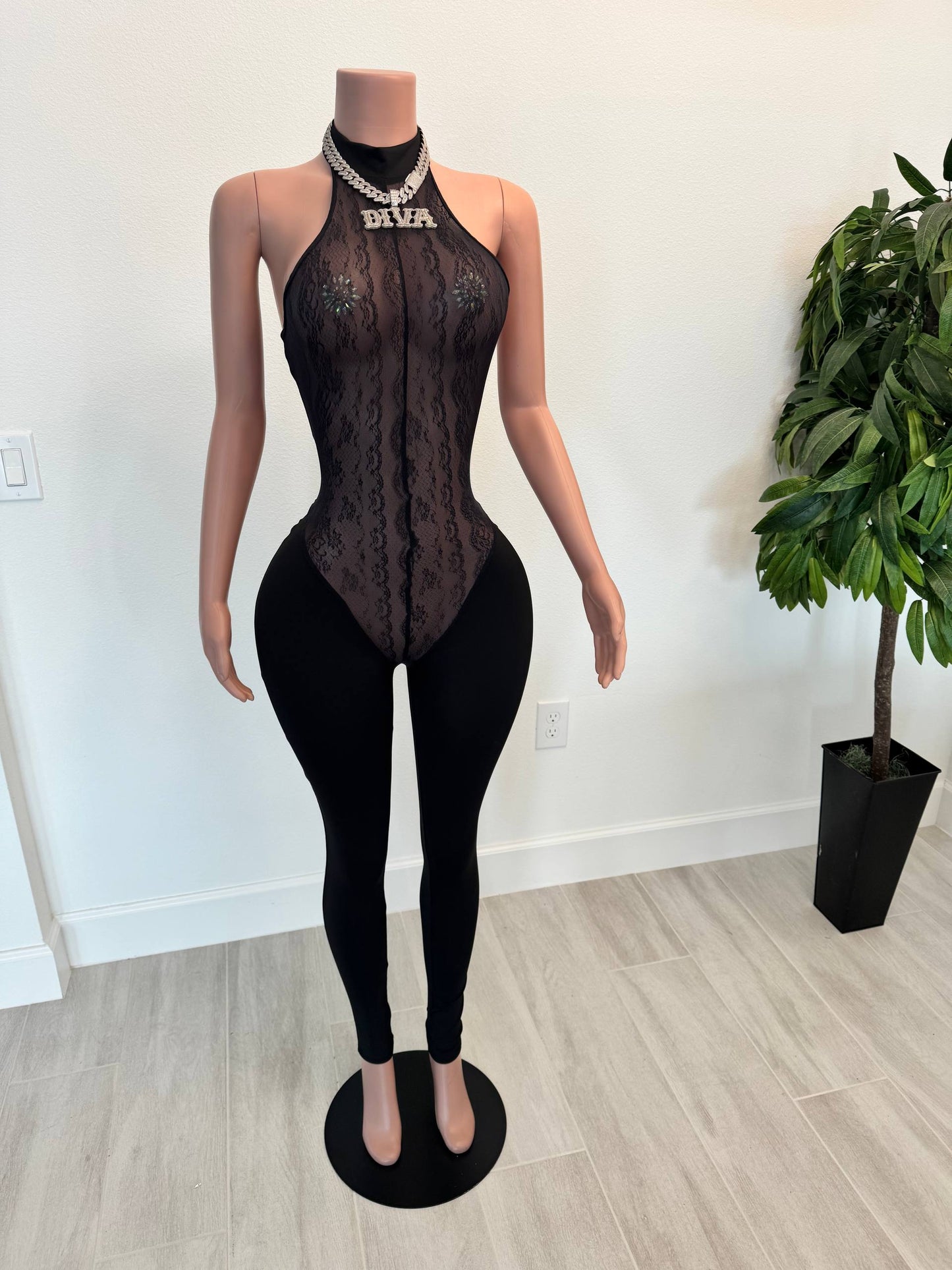 Black Magic Lace One-Piece