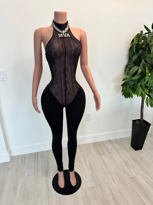 Black Magic Lace One-Piece
