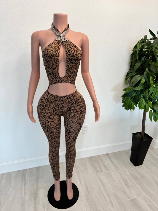 Cute Leopard Print Jumpsuit