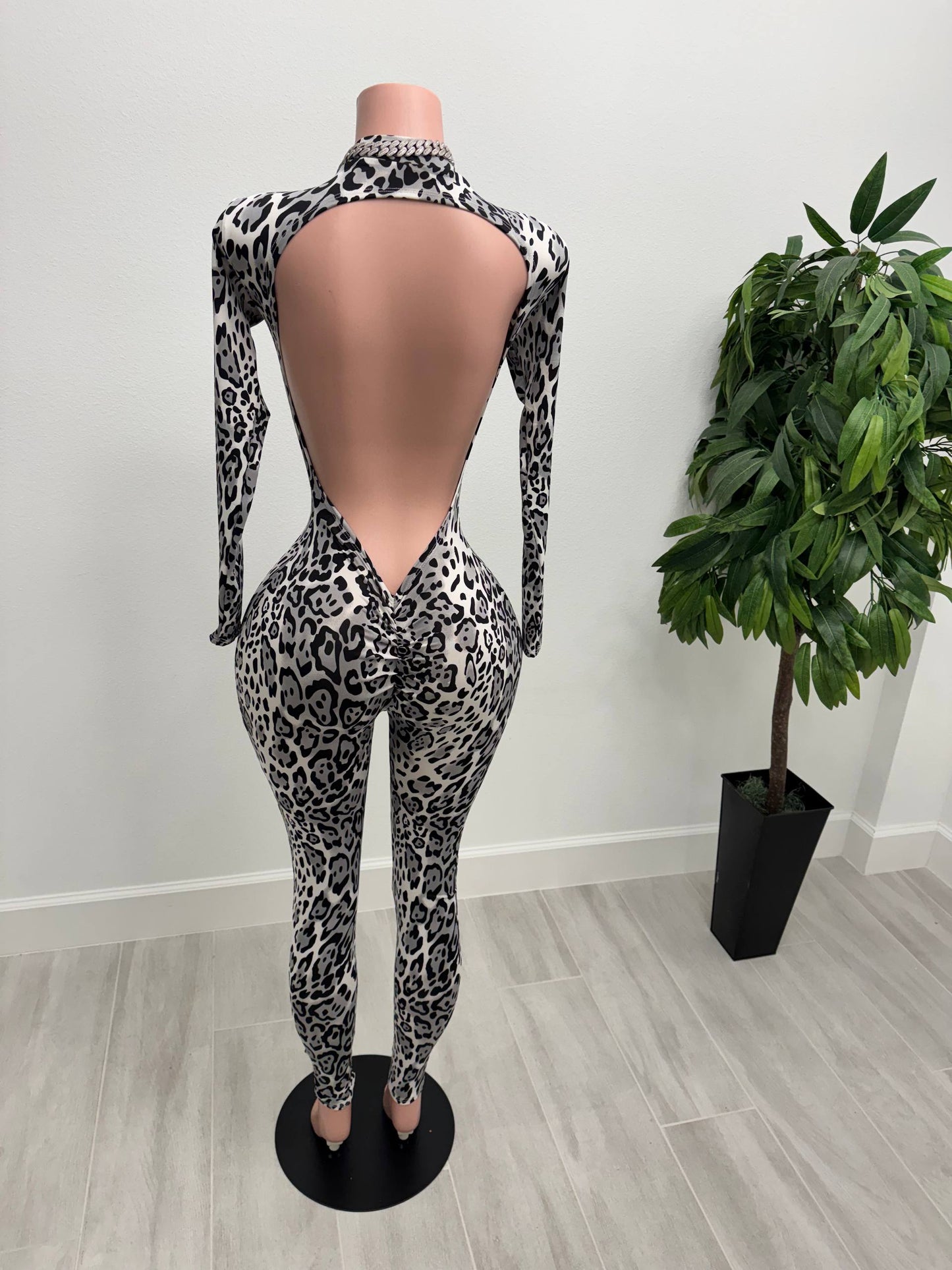 No Apologies Leopard Jumpsuit
