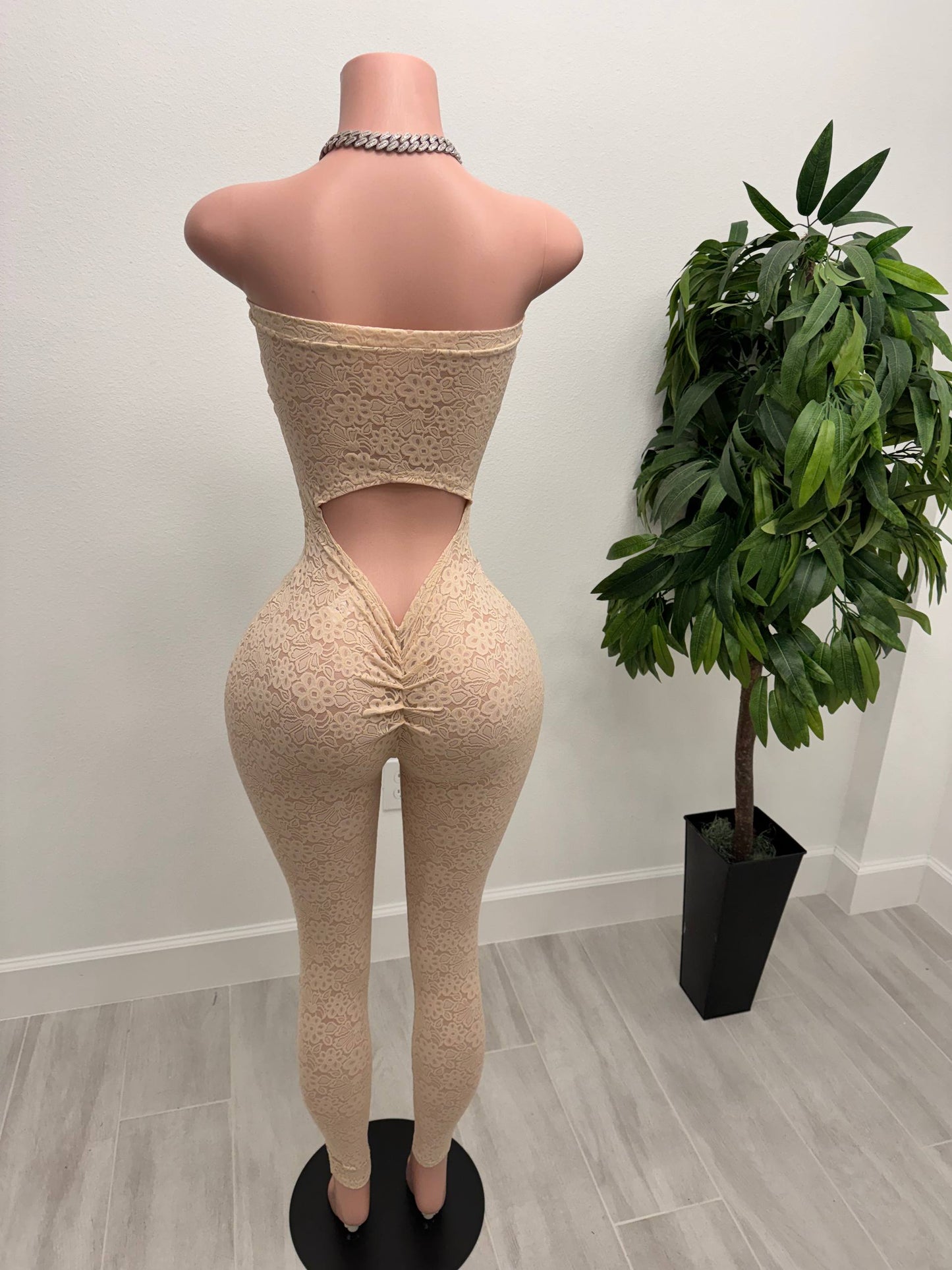 Ivory Lace Body Sculpt Jumpsui