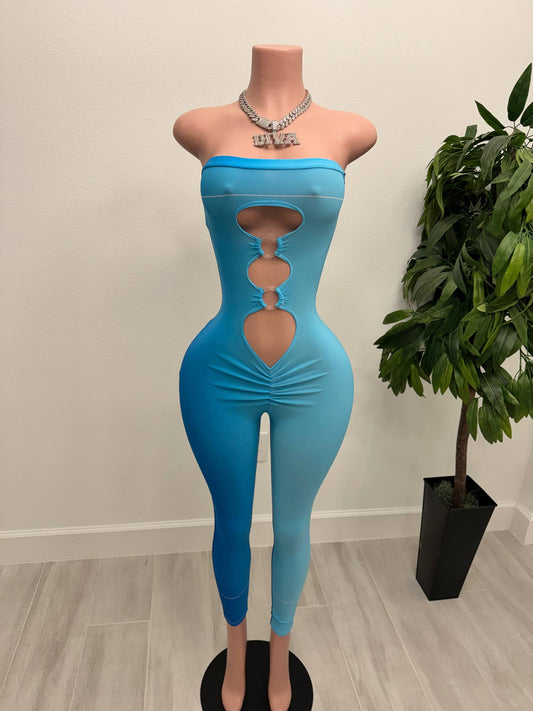 Blue Waves Ombré Jumpsuit