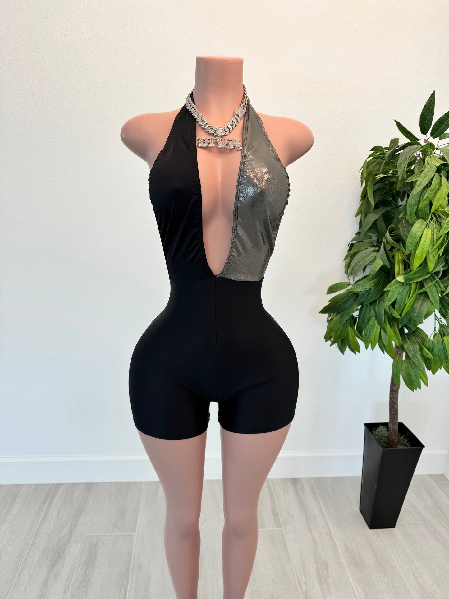 Silver Temptation Romper