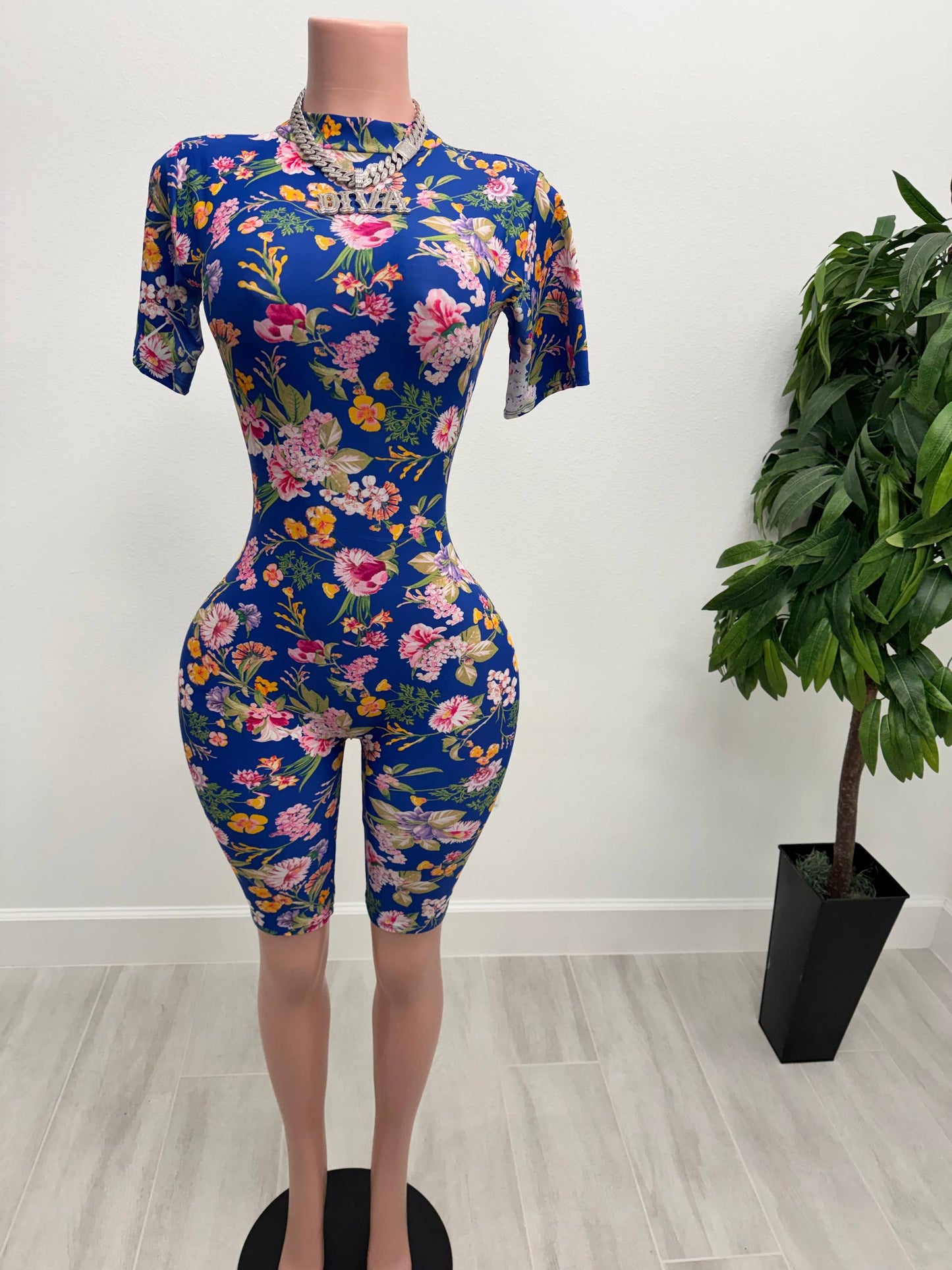 Blue Garden Floral Romper 💙🌸