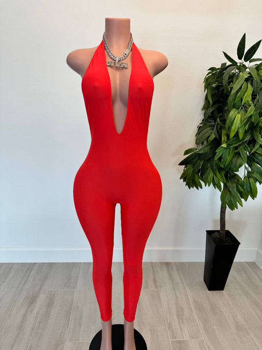 Red Discipline Jumpsuit
