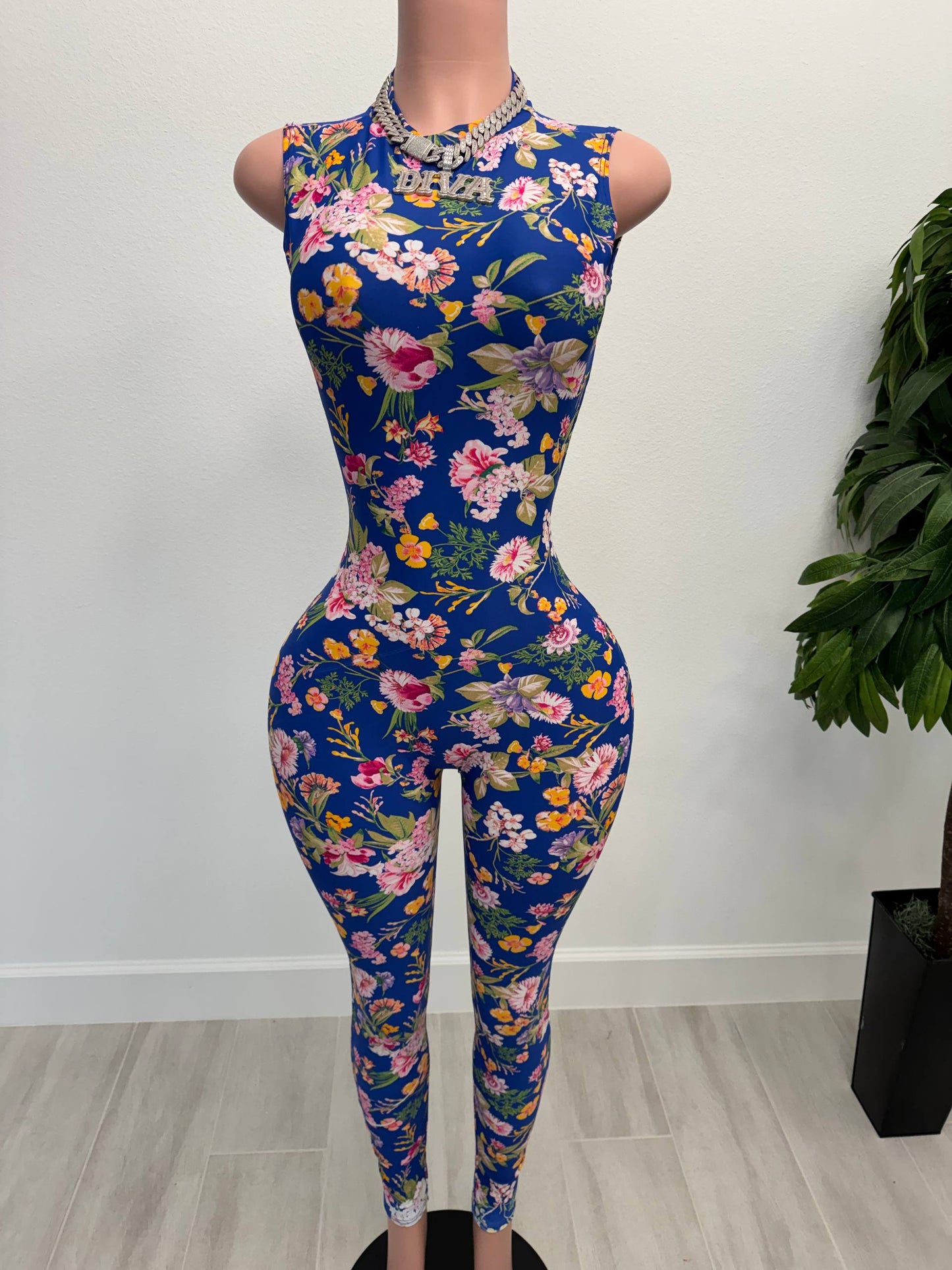 Midnight Bloom Diva Jumpsuit