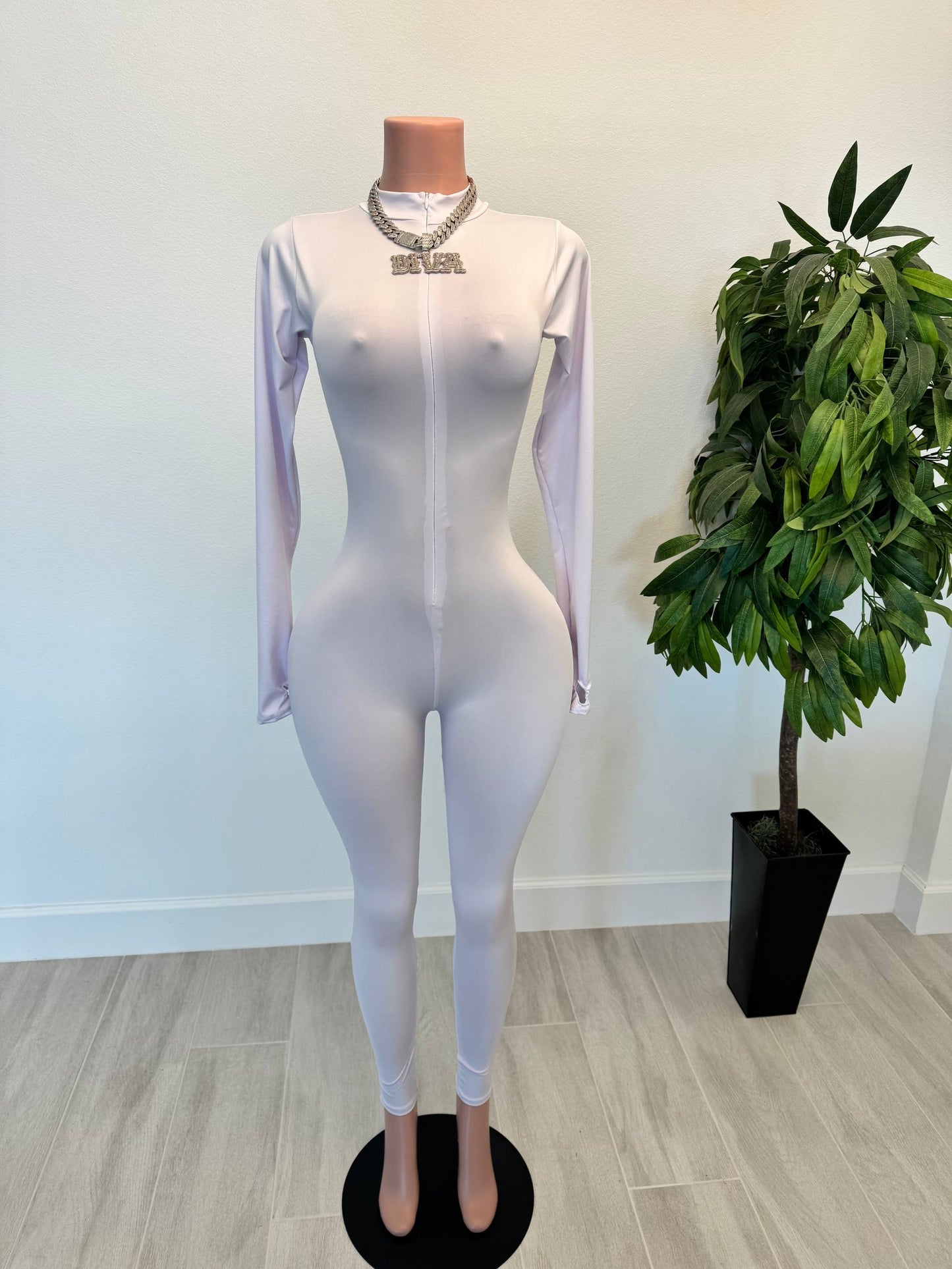 Second Skin Zipper Jumpsuit